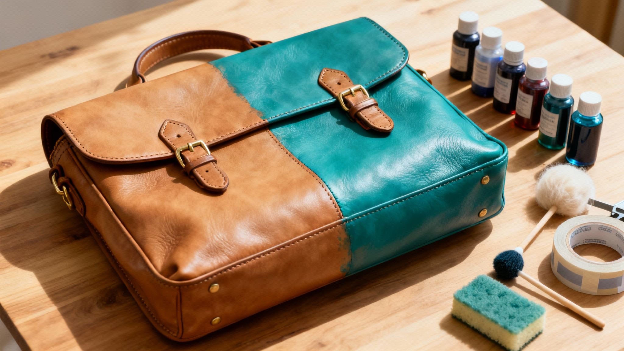 Dye-Leather-Bag-Flawless-Finish-Guide thebagicon