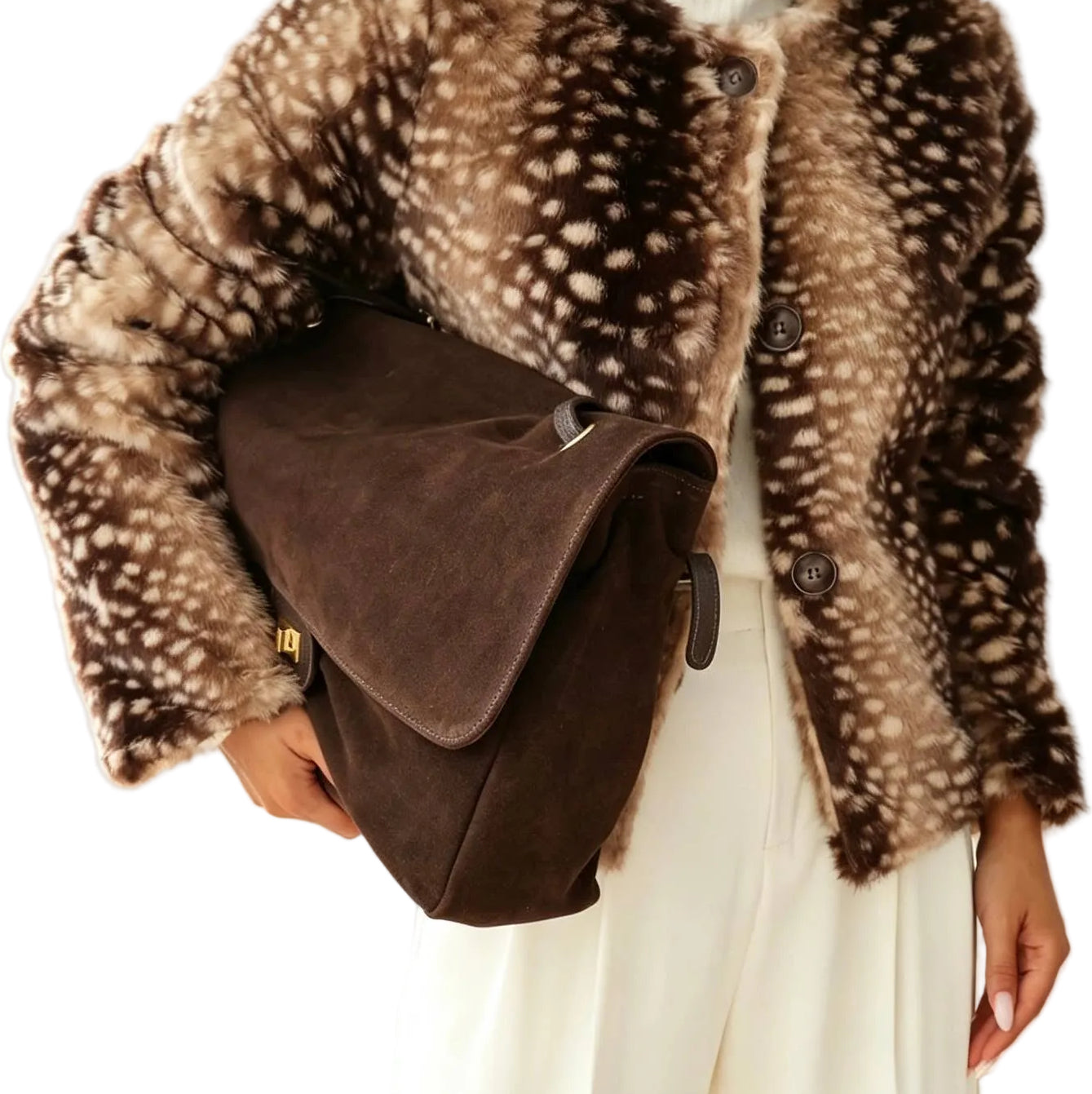 WILMA LARGE SUEDE SHOULDER BAG