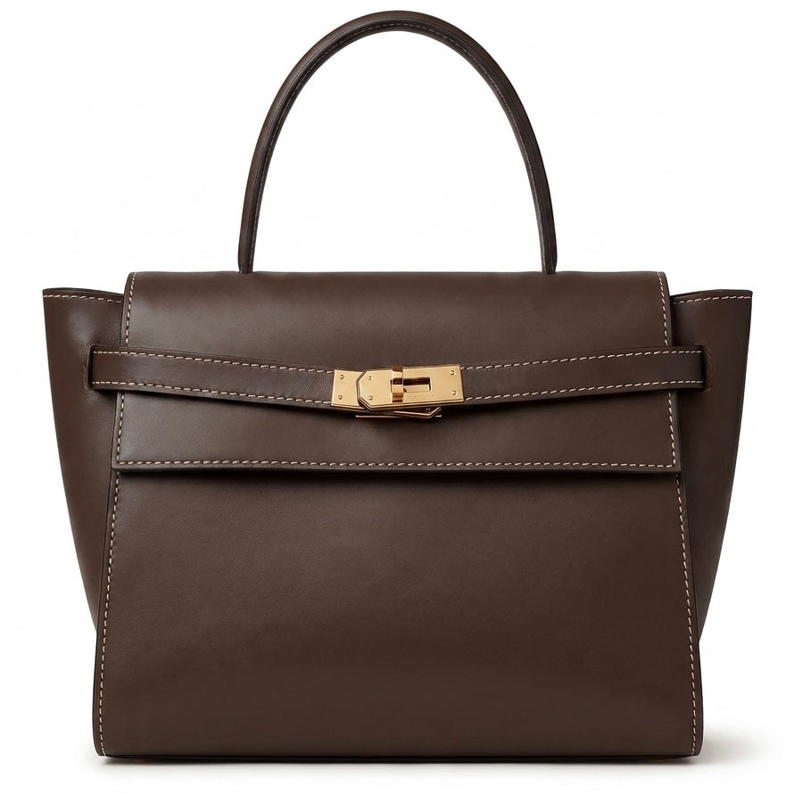 THE DIANA SMOOTH LEATHER TOP HANDLE BAG