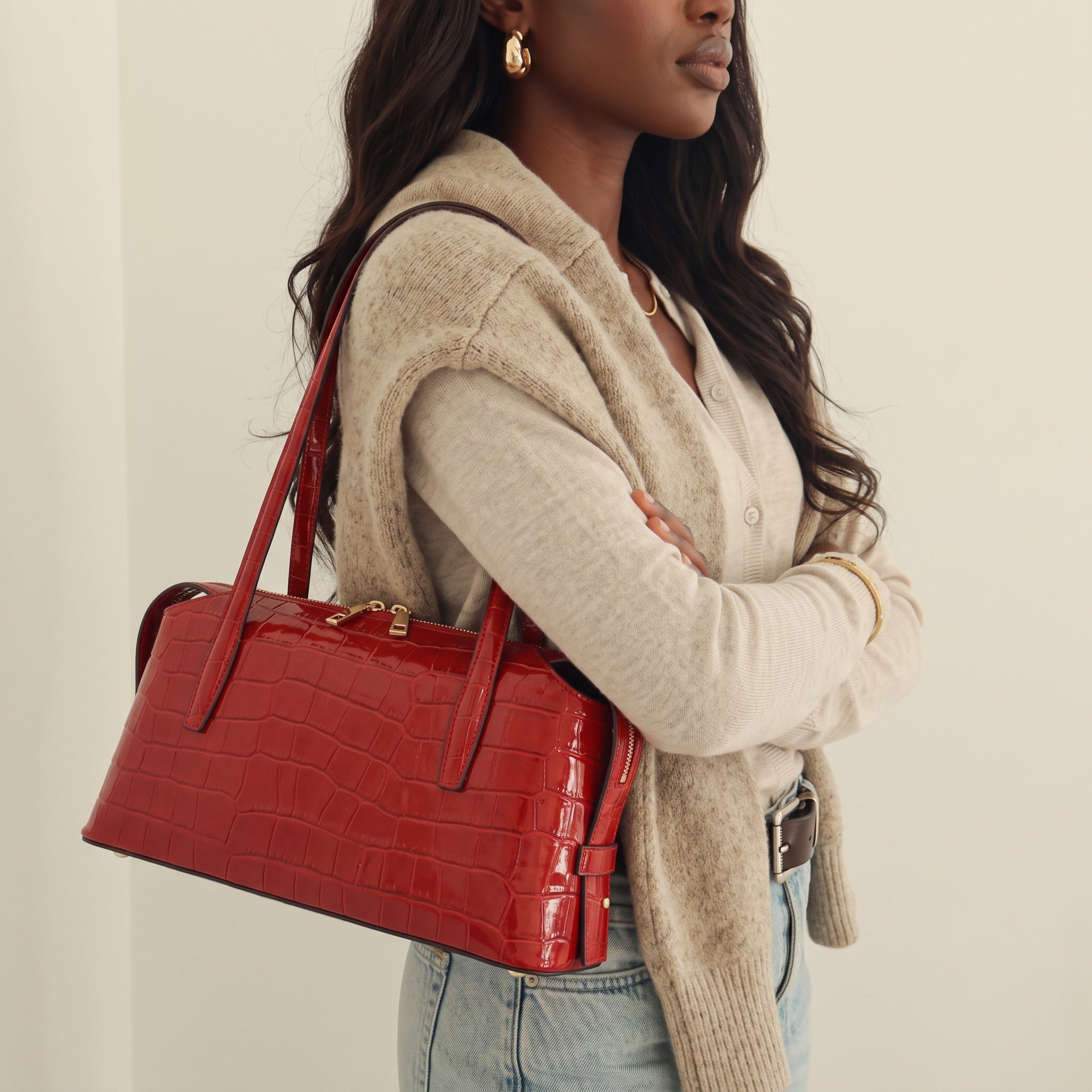 THE LORETTA EAST-WEST SHOULDER BAG