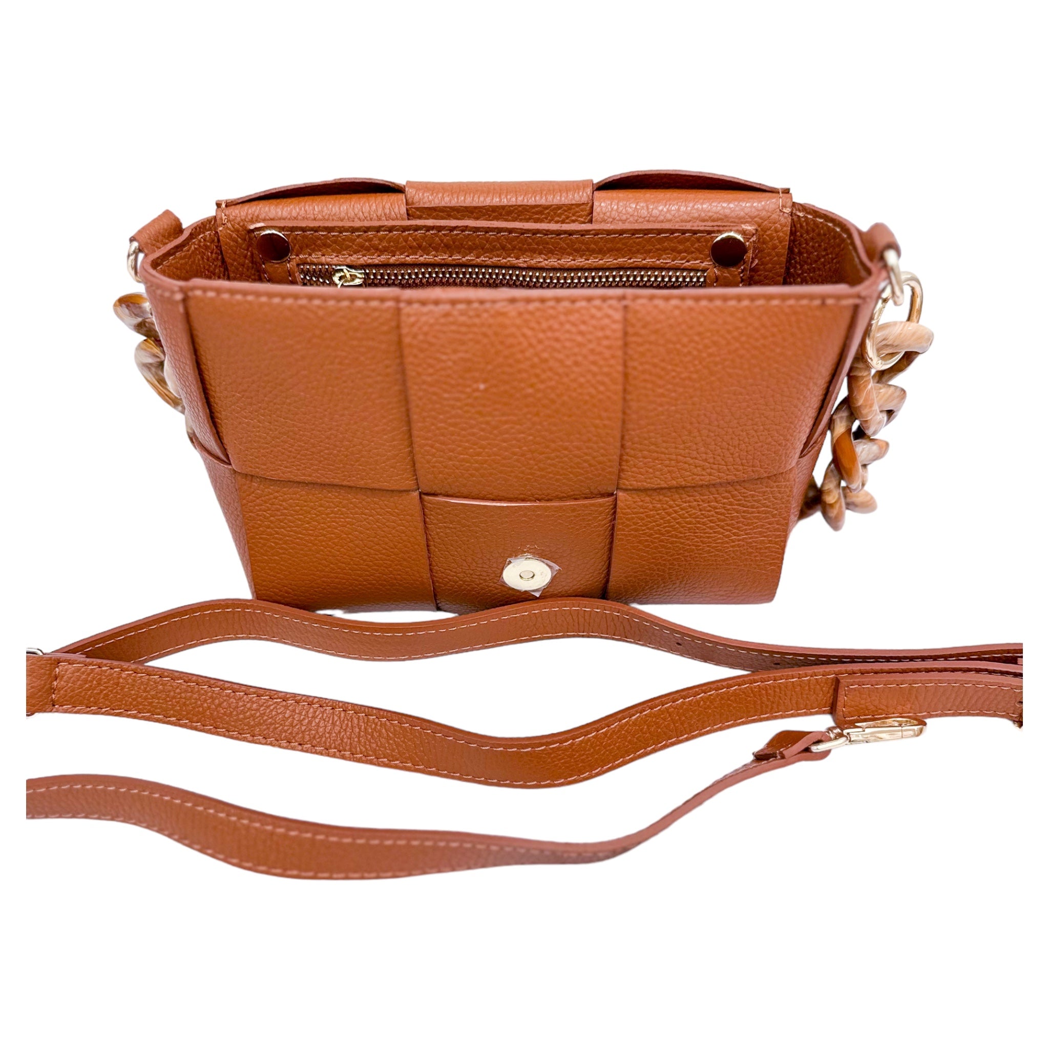 Woven Leather Shoulder Bag (FINAL SALE)