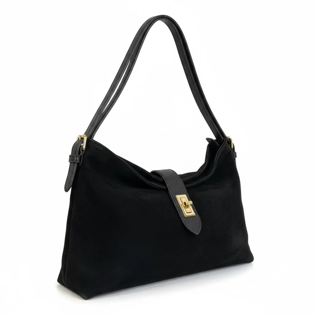 THE CLARA SUEDE SLOUCH BAG thebagicon
