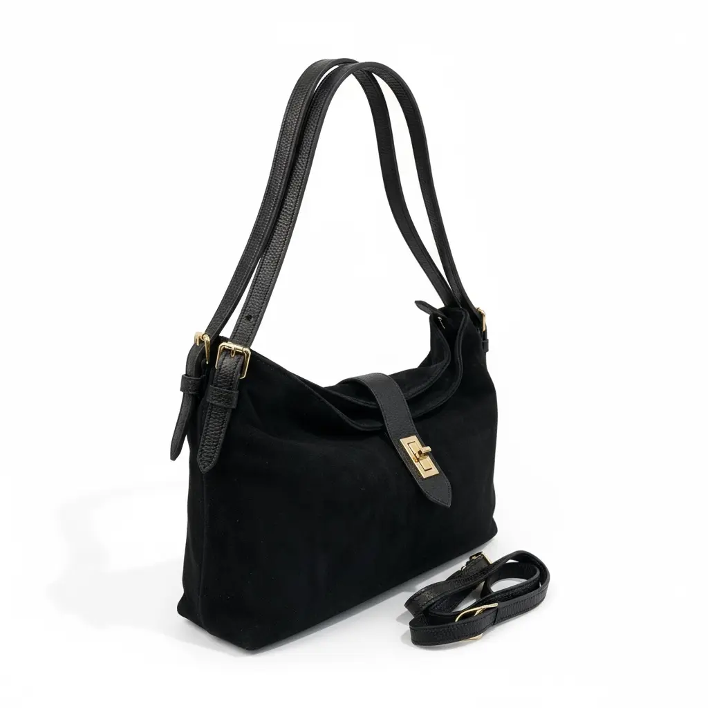 THE CLARA SUEDE SLOUCH BAG thebagicon
