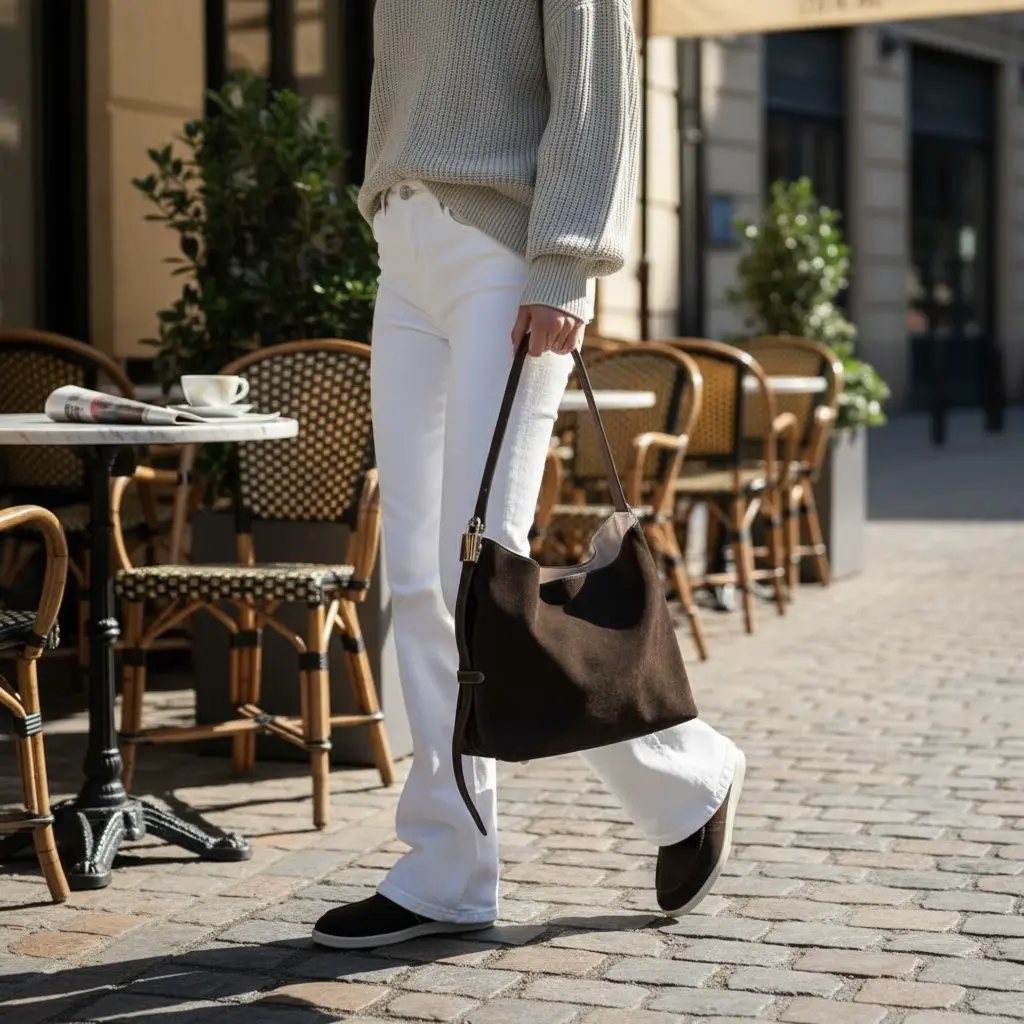 THE ELIZABETH SUEDE BUCKET BAG thebagicon