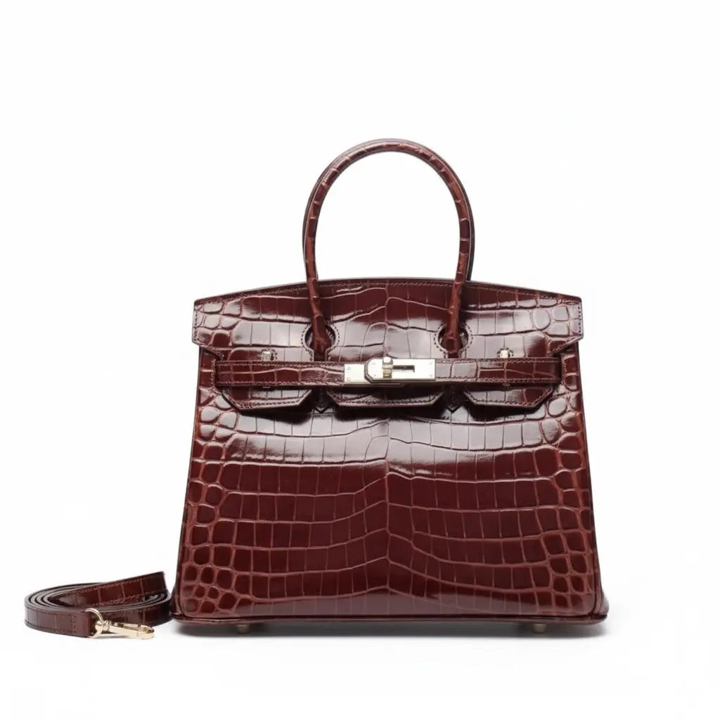 THE GWEN - CROC EMBOSSED thebagicon