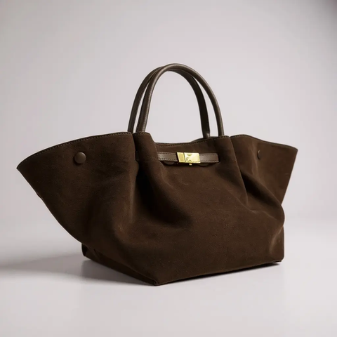 Stylish Suede Tote Bag - The Mary | thebagicon
