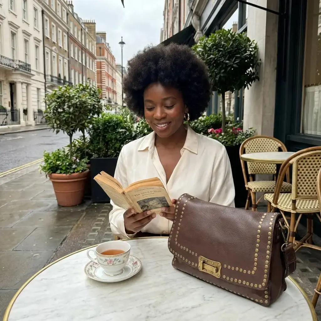 THE MAGGIE VINTAGE LEATHER SHOULDER BAG thebagicon