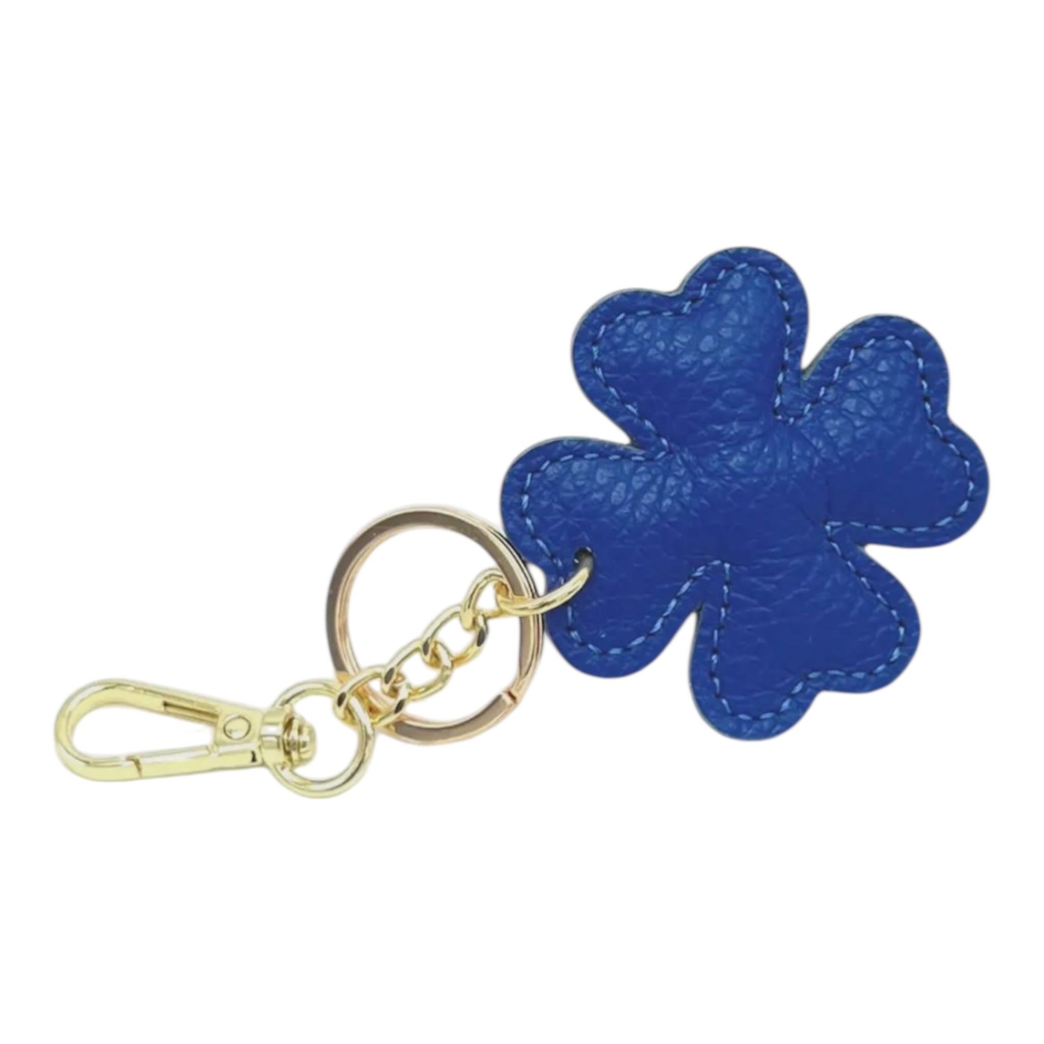 LEATHER CLOVER HANDBAG CHARM