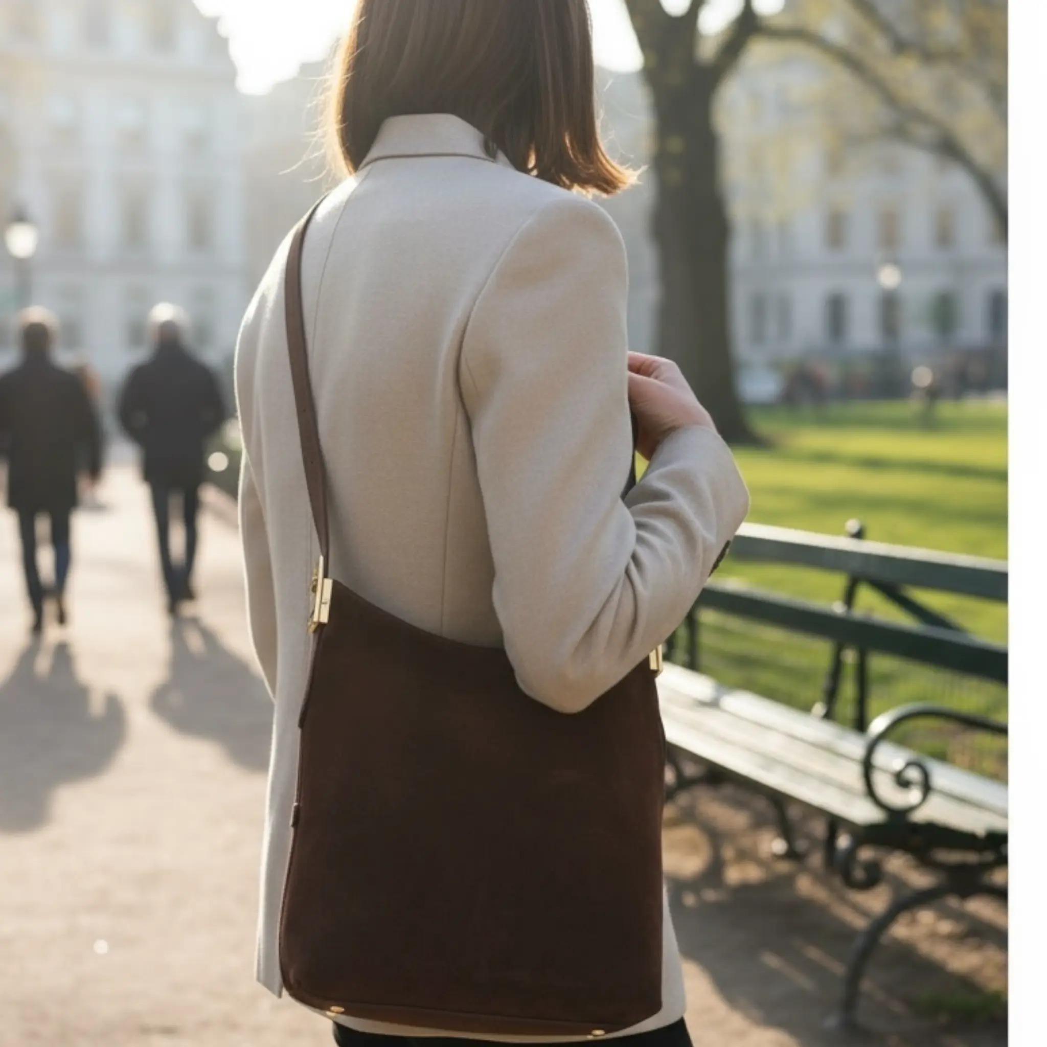 THE ELIZABETH SUEDE BUCKET BAG thebagicon