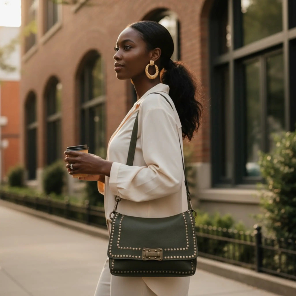 THE MAGGIE VINTAGE LEATHER SHOULDER BAG thebagicon