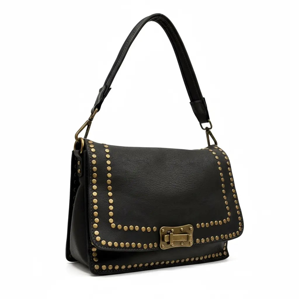 THE MAGGIE VINTAGE LEATHER SHOULDER BAG thebagicon