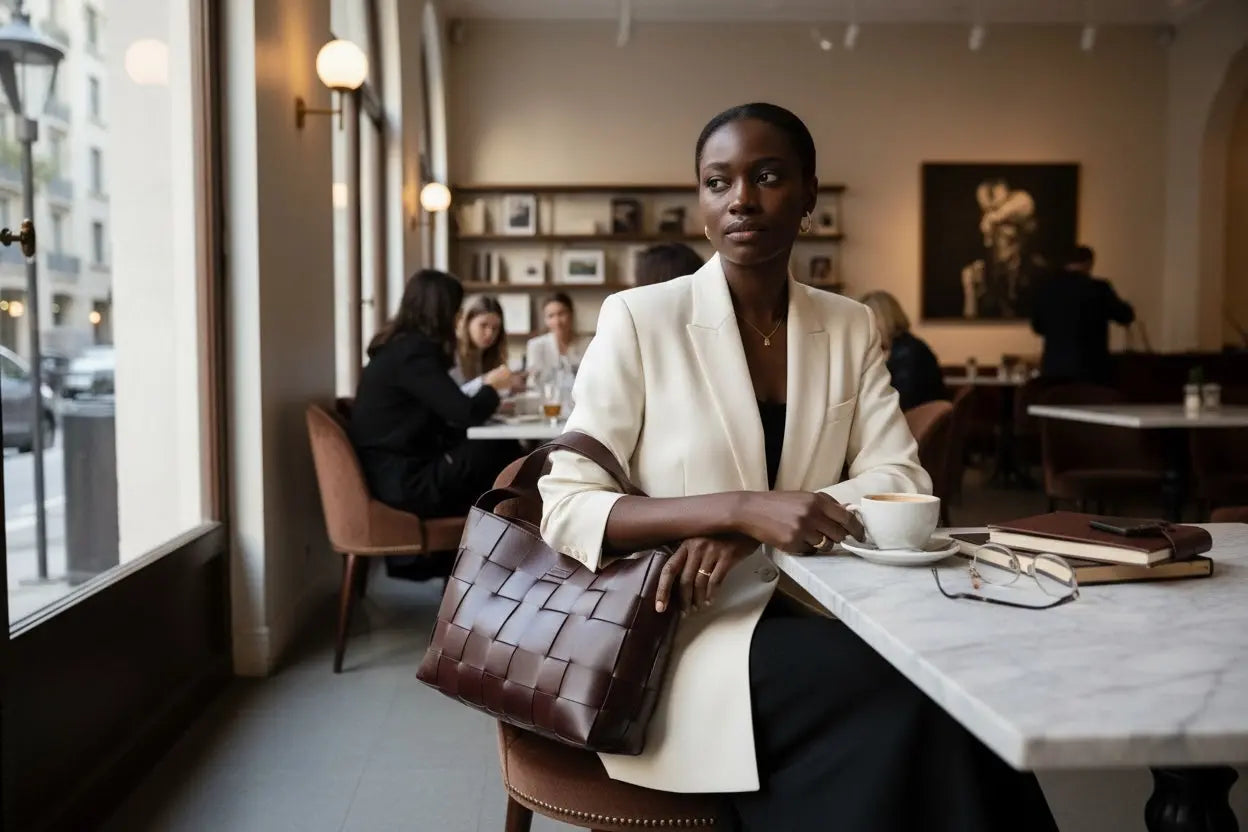 THE JOSEPHINE WOVEN TOTE thebagicon