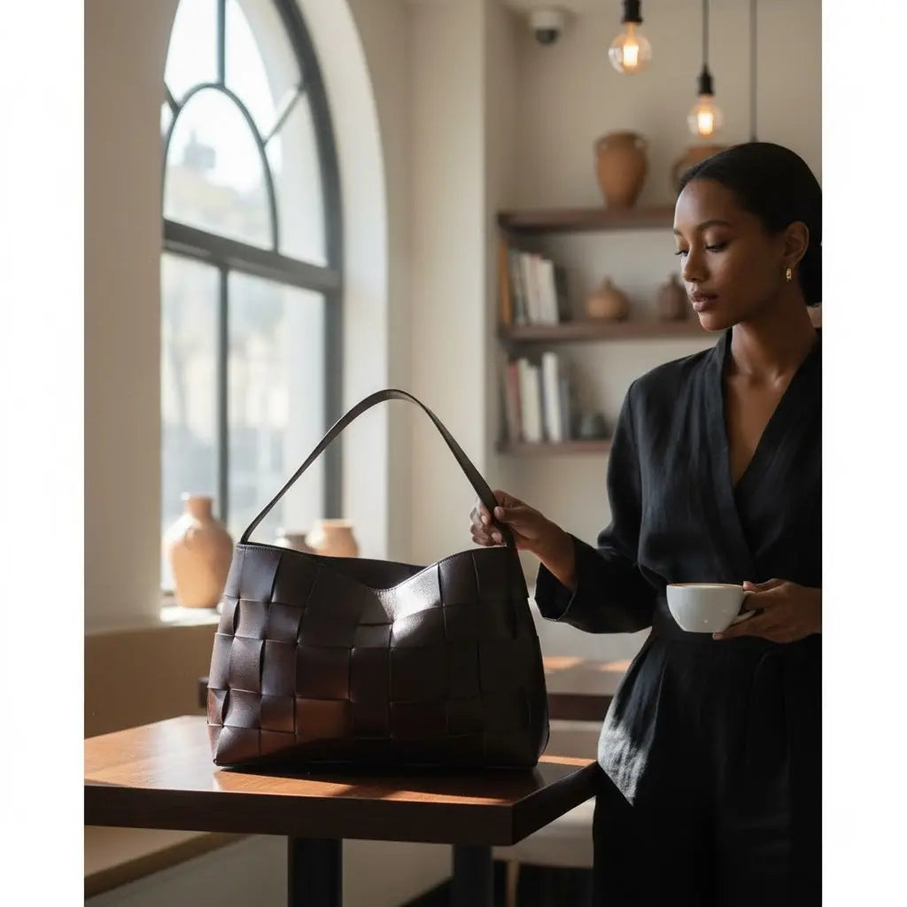 THE JOSEPHINE WOVEN TOTE thebagicon