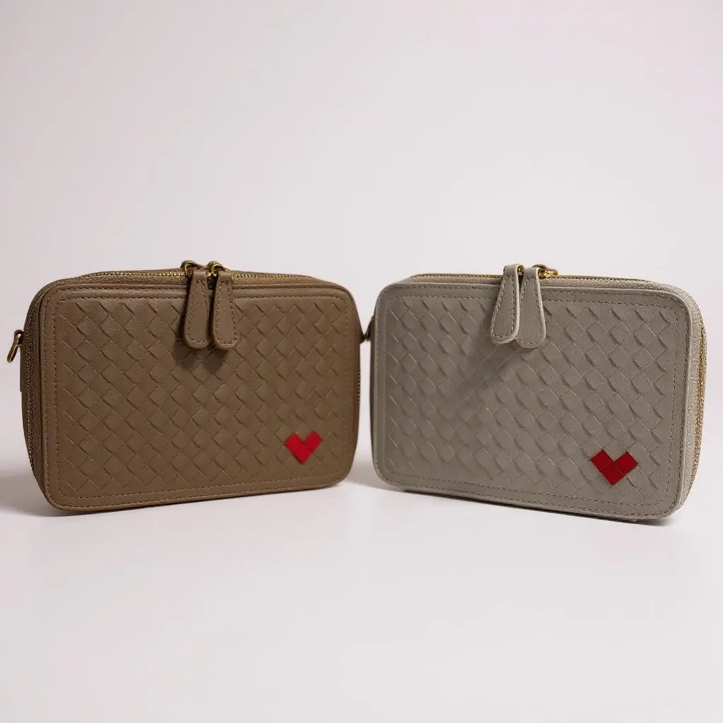 THE ROSETTA WOVEN HEART CROSSBODY thebagicon