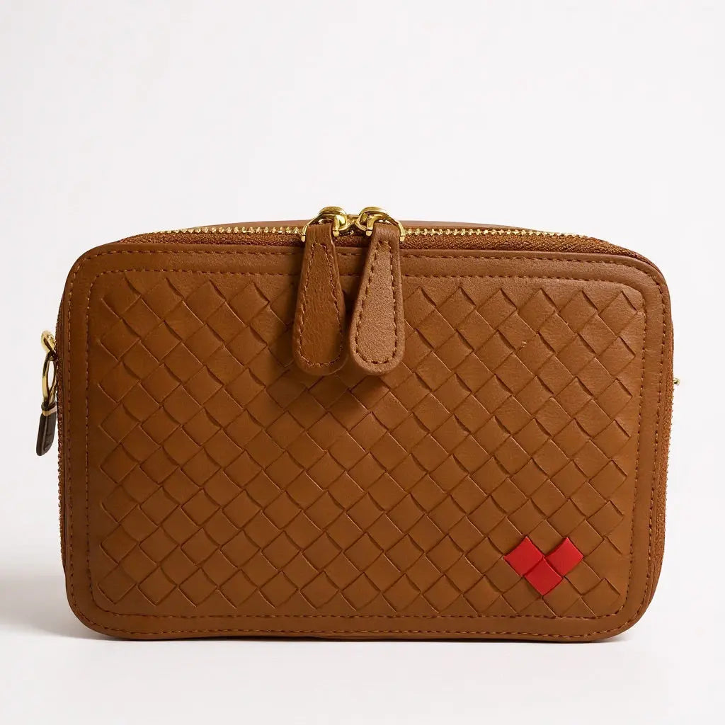 THE ROSETTA WOVEN HEART CROSSBODY thebagicon