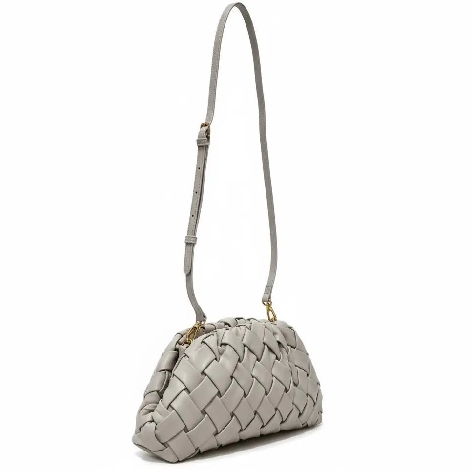 THE PHILLIS WOVEN CLUTCH thebagicon