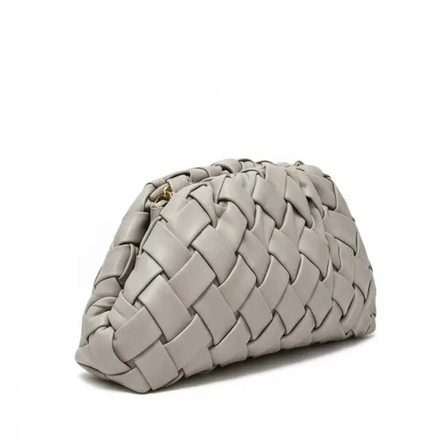 THE PHILLIS WOVEN CLUTCH thebagicon