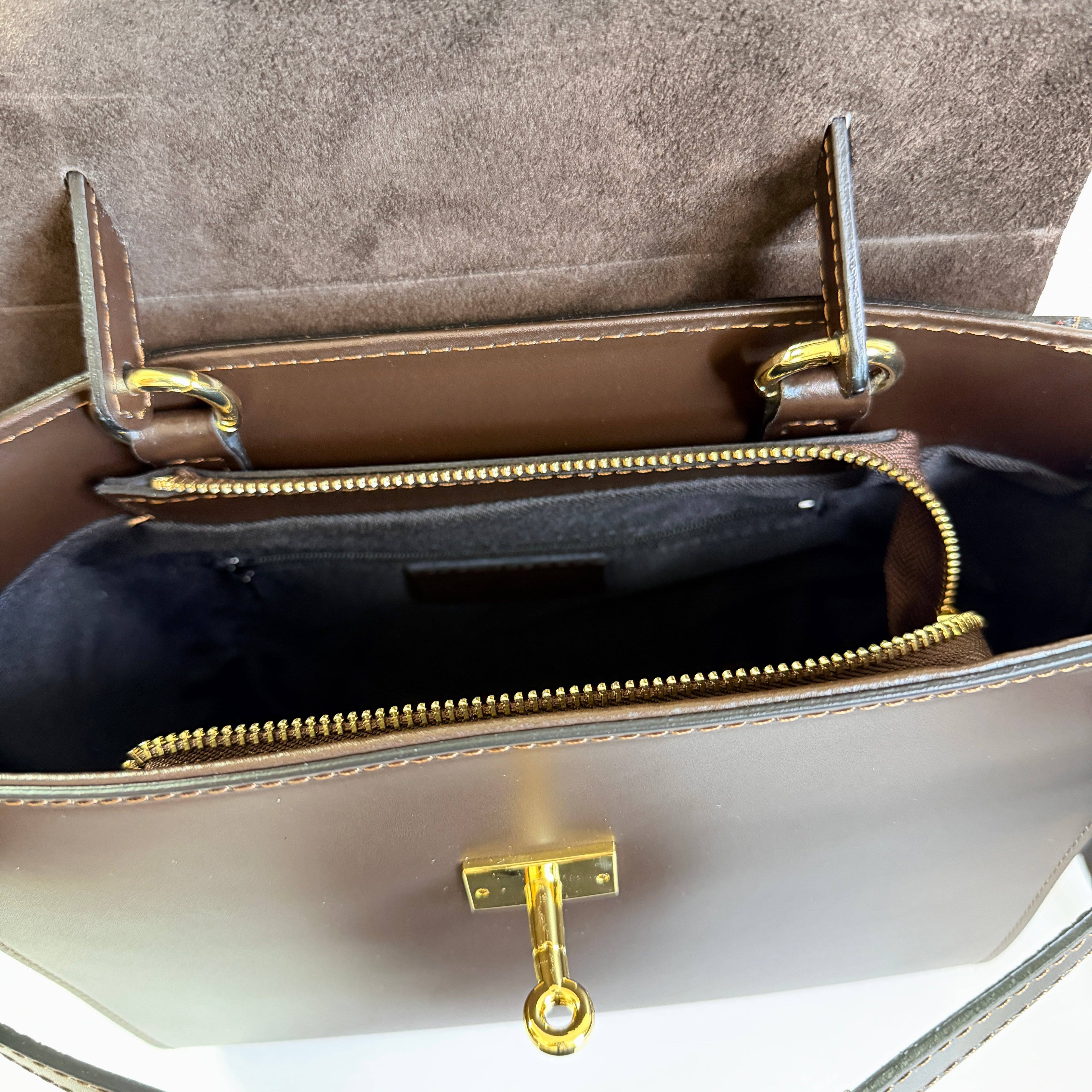 THE DIANA SMOOTH LEATHER TOP HANDLE BAG